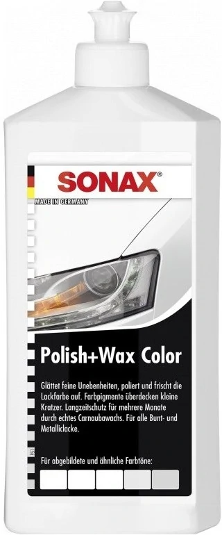 SONAX Polish&Wax COLOR leštěnka bílá 296041 (250 ml)